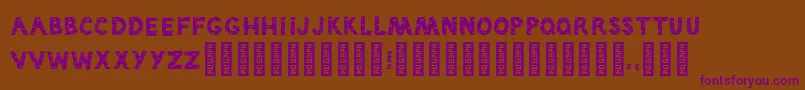 DrakeviewzRegular Font – Purple Fonts on Brown Background