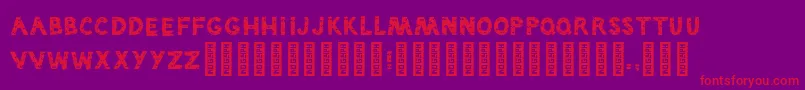 DrakeviewzRegular Font – Red Fonts on Purple Background