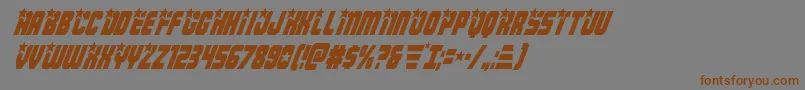 Armyrangerscondital Font – Brown Fonts on Gray Background