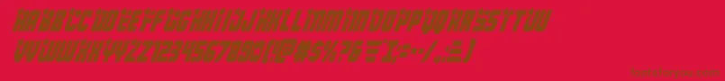 Armyrangerscondital Font – Brown Fonts on Red Background