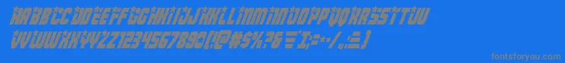 Armyrangerscondital Font – Gray Fonts on Blue Background