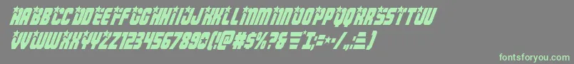 Armyrangerscondital Font – Green Fonts on Gray Background