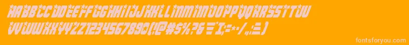 Armyrangerscondital Font – Pink Fonts on Orange Background