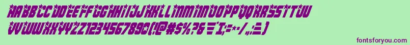 Armyrangerscondital Font – Purple Fonts on Green Background