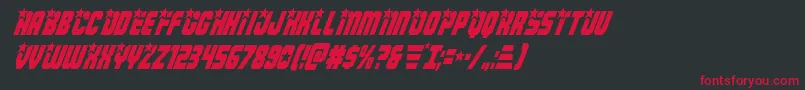 Armyrangerscondital Font – Red Fonts on Black Background