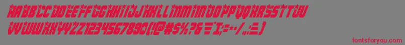 Armyrangerscondital Font – Red Fonts on Gray Background