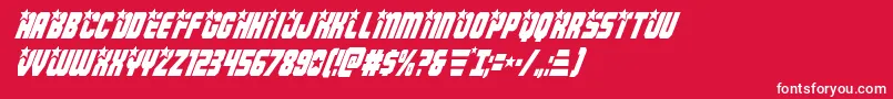 Armyrangerscondital Font – White Fonts on Red Background