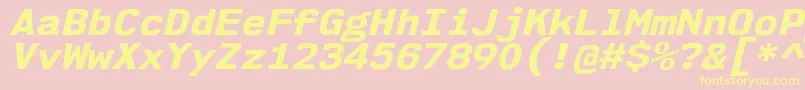 Nk57MonospaceSeEbIt Font – Yellow Fonts on Pink Background