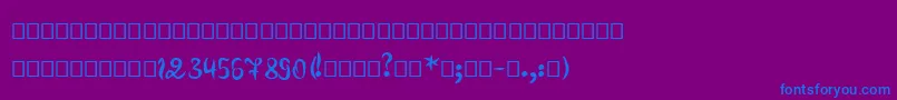 Pero Font – Blue Fonts on Purple Background