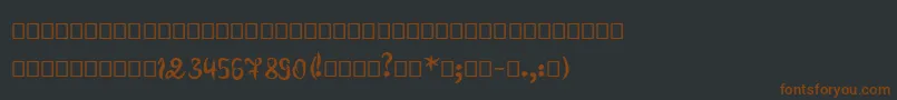 フォントPero – 黒い背景に茶色のフォント