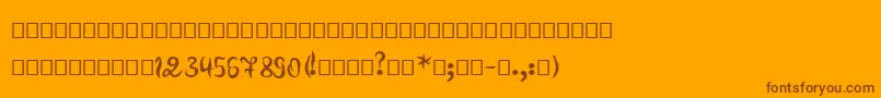Pero Font – Brown Fonts on Orange Background
