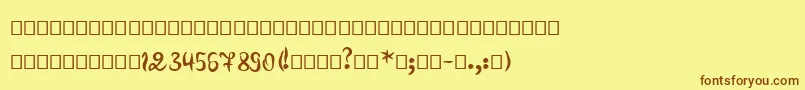 Pero Font – Brown Fonts on Yellow Background
