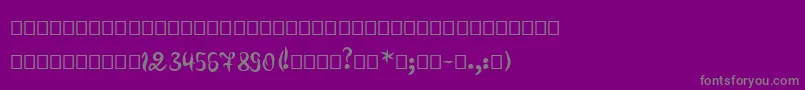 Шрифт Pero – серые шрифты на фиолетовом фоне