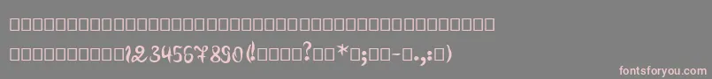 フォントPero – 灰色の背景にピンクのフォント