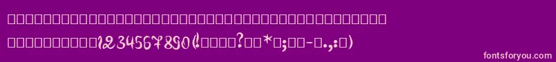 Pero Font – Pink Fonts on Purple Background