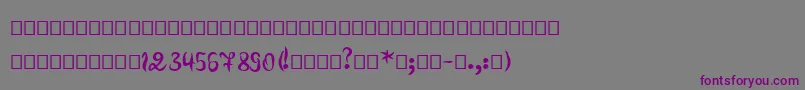 Pero Font – Purple Fonts on Gray Background