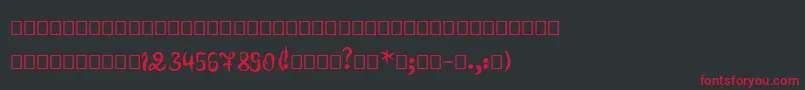 Pero Font – Red Fonts on Black Background