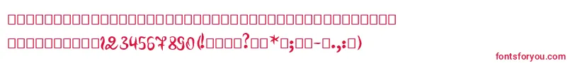 Pero Font – Red Fonts on White Background
