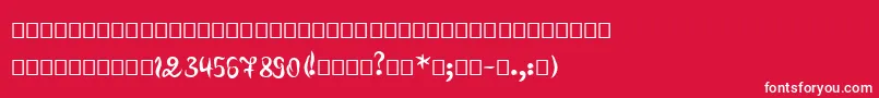 Pero Font – White Fonts on Red Background