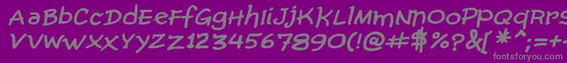 ComicGibiBoldItalic Font – Gray Fonts on Purple Background