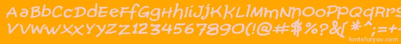 ComicGibiBoldItalic Font – Pink Fonts on Orange Background