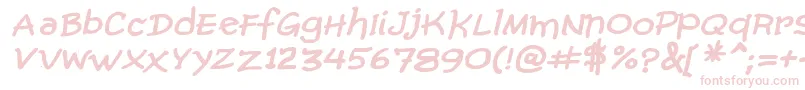 ComicGibiBoldItalic Font – Pink Fonts on White Background