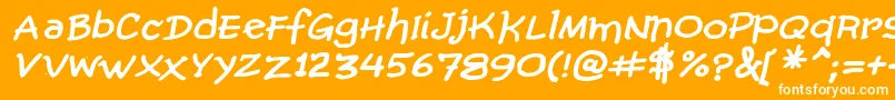 ComicGibiBoldItalic Font – White Fonts on Orange Background