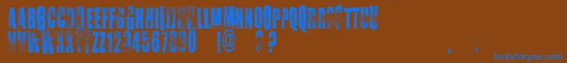 Шрифт Vtkschoice – синие шрифты на коричневом фоне
