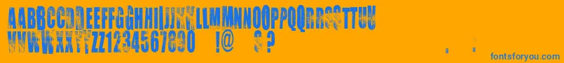 Vtkschoice Font – Blue Fonts on Orange Background