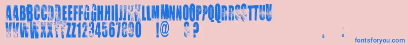 フォントVtkschoice – ピンクの背景に青い文字