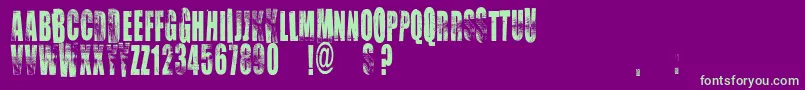 Vtkschoice-Schriftart – Grüne Schriften auf violettem Hintergrund
