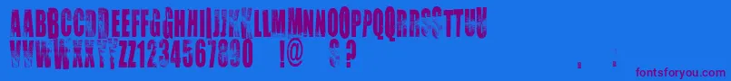 Vtkschoice Font – Purple Fonts on Blue Background