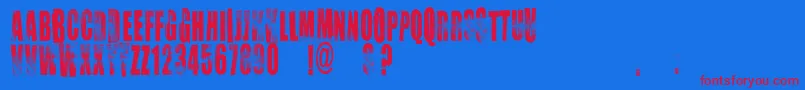 Шрифт Vtkschoice – красные шрифты на синем фоне