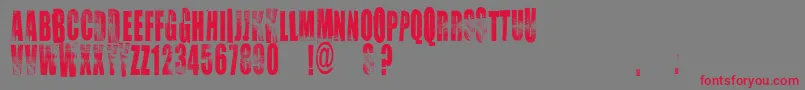 Шрифт Vtkschoice – красные шрифты на сером фоне