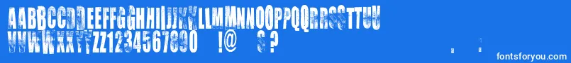 Vtkschoice Font – White Fonts on Blue Background
