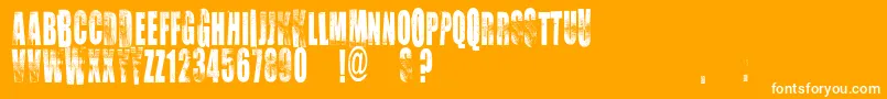 Weitere Informationen zur Vtkschoice-Schriftart Vtkschoice-Schriftart – Weiße Schriften auf orangefarbenem Hintergrund