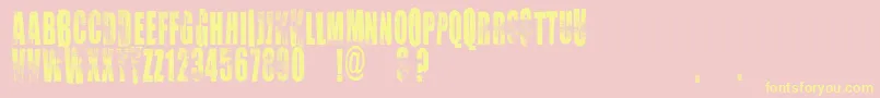 Vtkschoice Font – Yellow Fonts on Pink Background