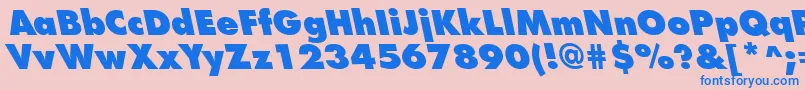 FuturistleftyextraboldRegular Font – Blue Fonts on Pink Background