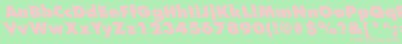 FuturistleftyextraboldRegular Font – Pink Fonts on Green Background