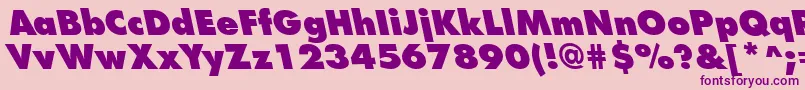 FuturistleftyextraboldRegular Font – Purple Fonts on Pink Background