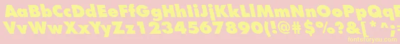 FuturistleftyextraboldRegular Font – Yellow Fonts on Pink Background