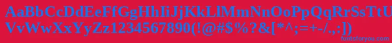 LiberationSerifBold Font – Blue Fonts on Red Background