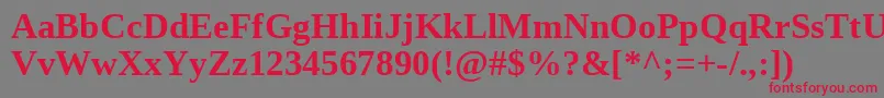 LiberationSerifBold Font – Red Fonts on Gray Background