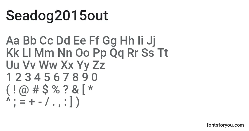 Schriftart Seadog2015out – Alphabet, Zahlen, spezielle Symbole