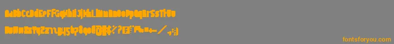Tapedeckbold-Schriftart – Orangefarbene Schriften auf grauem Hintergrund