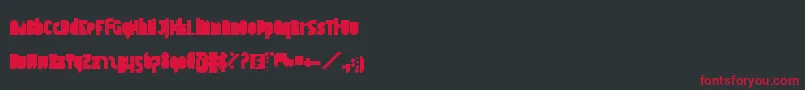 Tapedeckbold Font – Red Fonts on Black Background