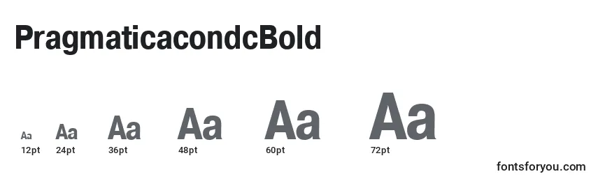 PragmaticacondcBold Font Sizes