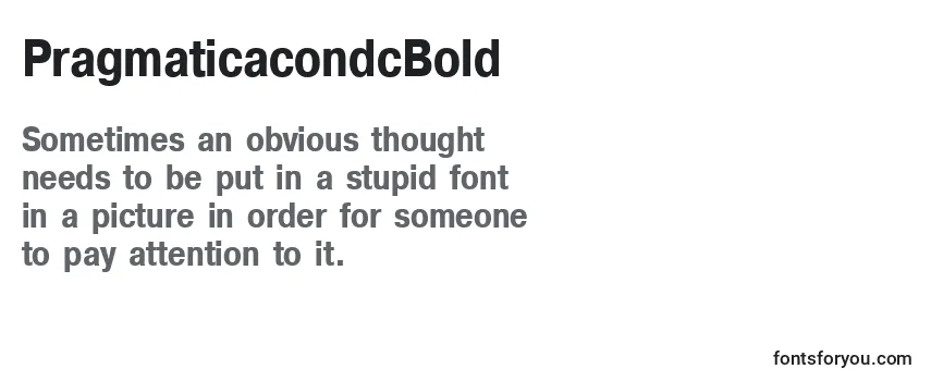 PragmaticacondcBold Font
