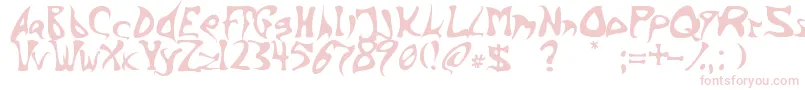 Barbink-Schriftart – Rosa Schriften auf weißem Hintergrund