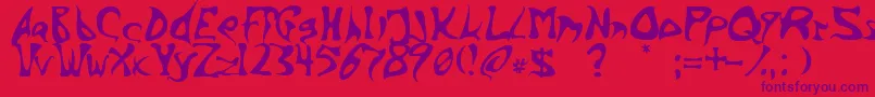 Barbink Font – Purple Fonts on Red Background